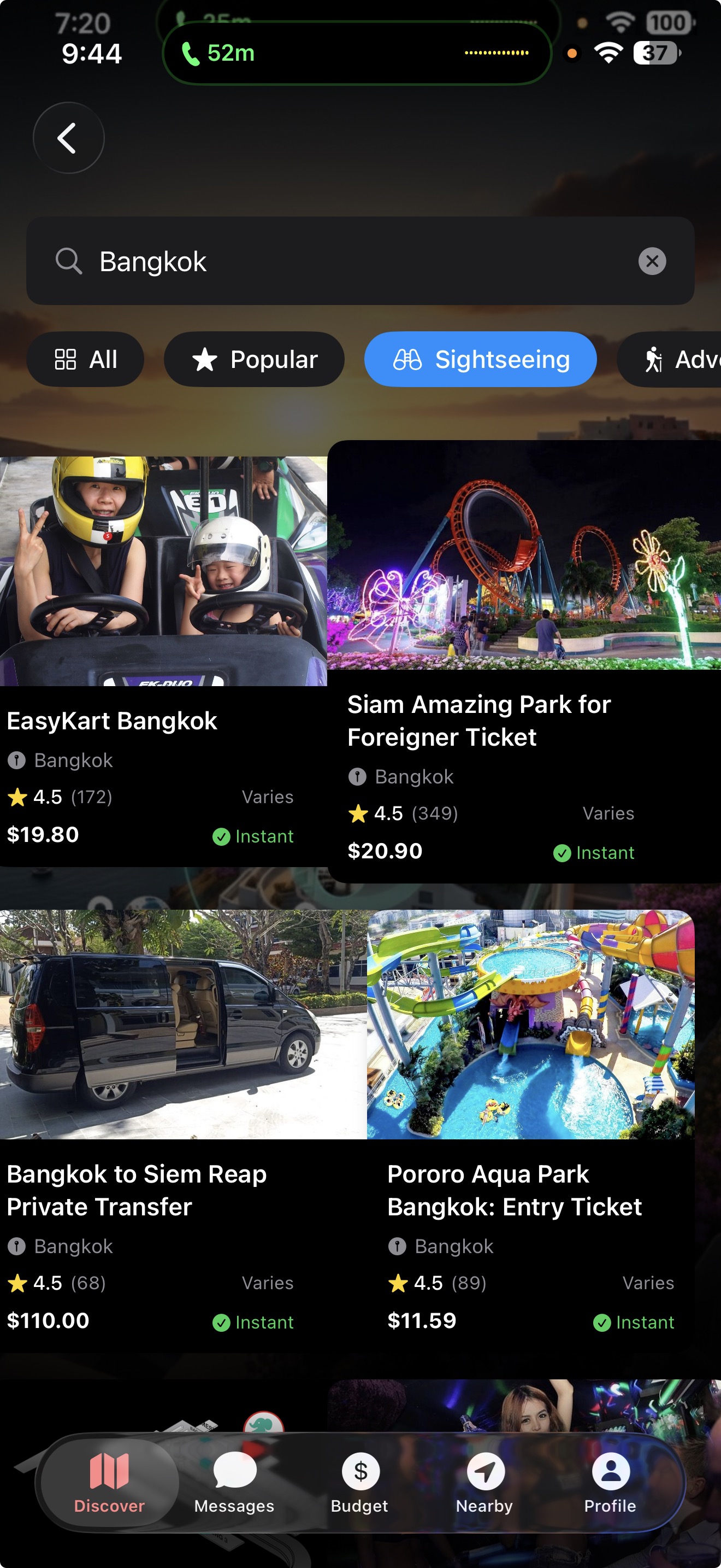 Tour Booking Interface